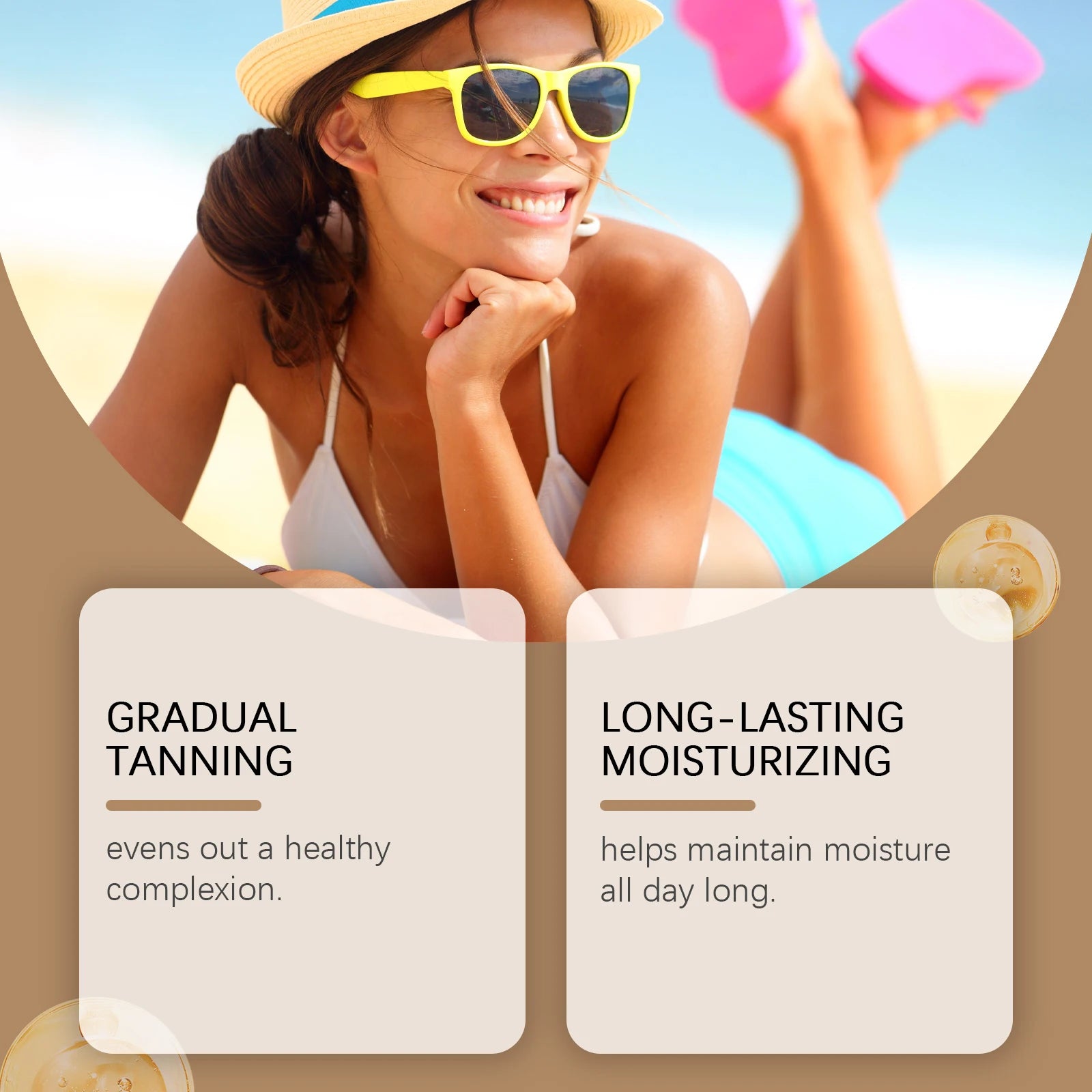 OceAura Tanning Cream Accelerator – 100g Sun-Free Bronzing Lotion