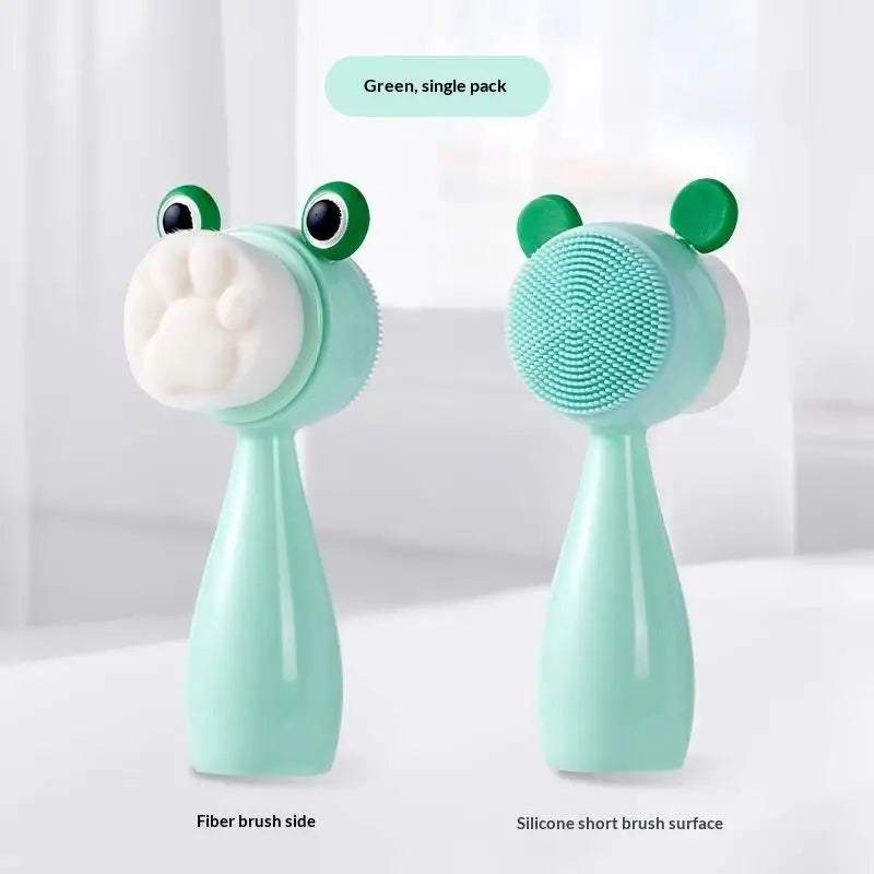Dual-Sided Manual Silicone Facial Cleansing & Massage Brush