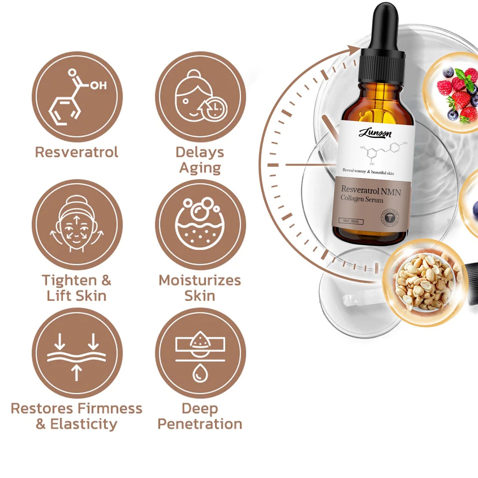 Korean Firming Facial Essence – 30ml Deep Moisturizing & Texture Repair