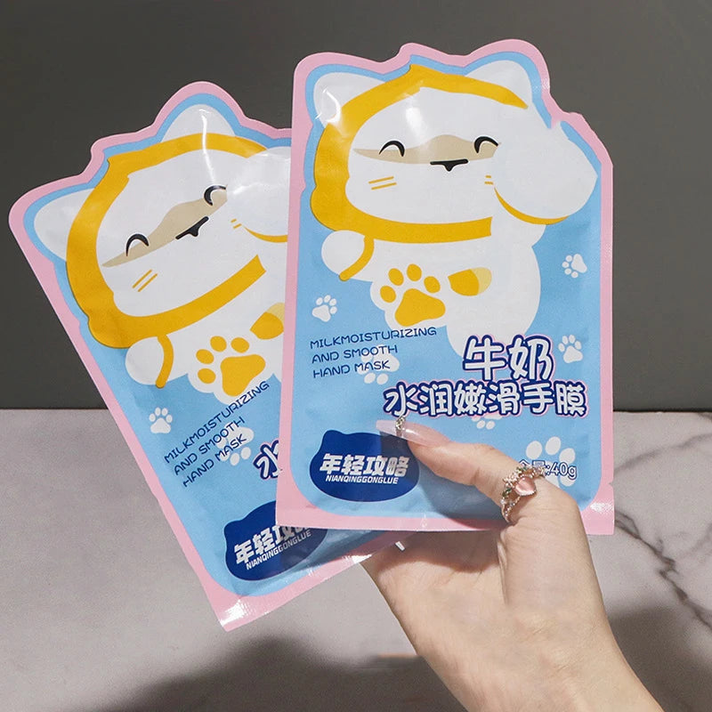 Milk Nourishing & Brightening Hand Mask (2 Pcs)