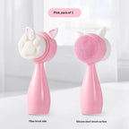 Dual-Sided Manual Silicone Facial Cleansing & Massage Brush